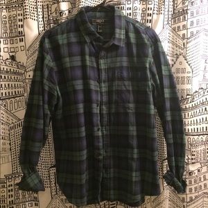 Blue and green flannel